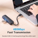 Vention USB Hub 2.0 Ethernet Adapter with Micro USB Power Input (CHPBB)