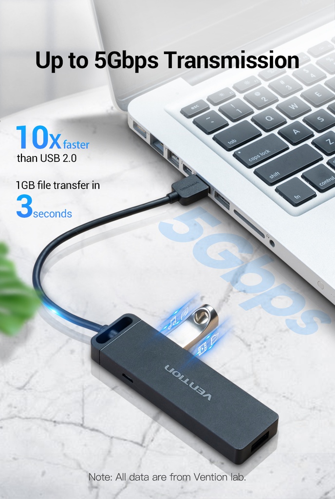 Vention USB Hub 3.0 4 Port with Power Supply 1M (CHLBF)