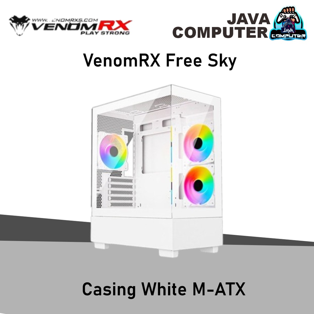 VenomRX Free Sky Casing White M-ATX