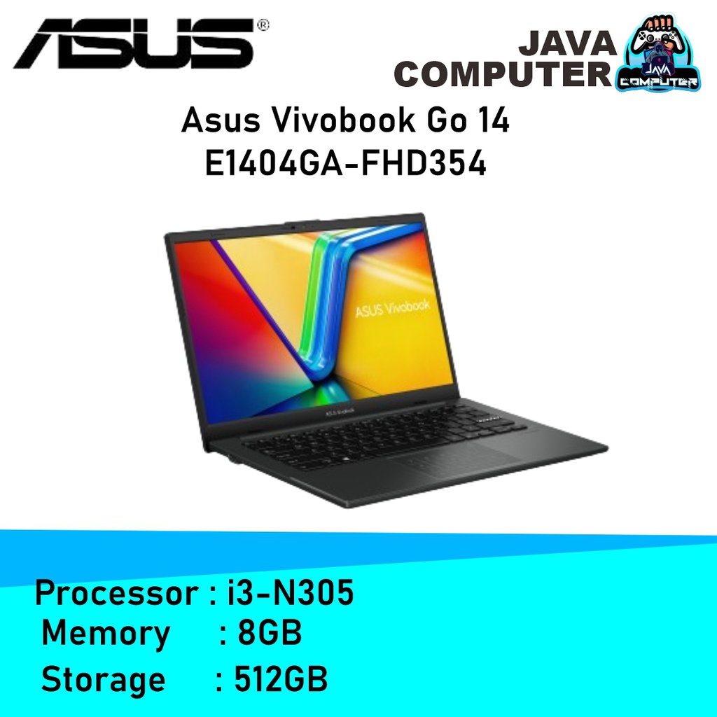 Asus Vivobook Go 14 E1404GA-FHD354 i3-N305/8GB/512GB SSD/14″ FHD/W11+OHS/Mixed Black