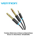 Vention Kabel Aux 3.5mm to Dual 6.5mm Stereo to Dual Mono 1M (BACBF)