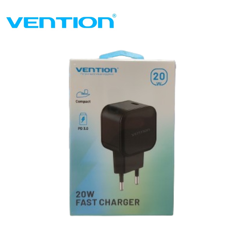 Vention Adaptor Charger 1 Port USB-C (20W) Black (FEJB0-EU)