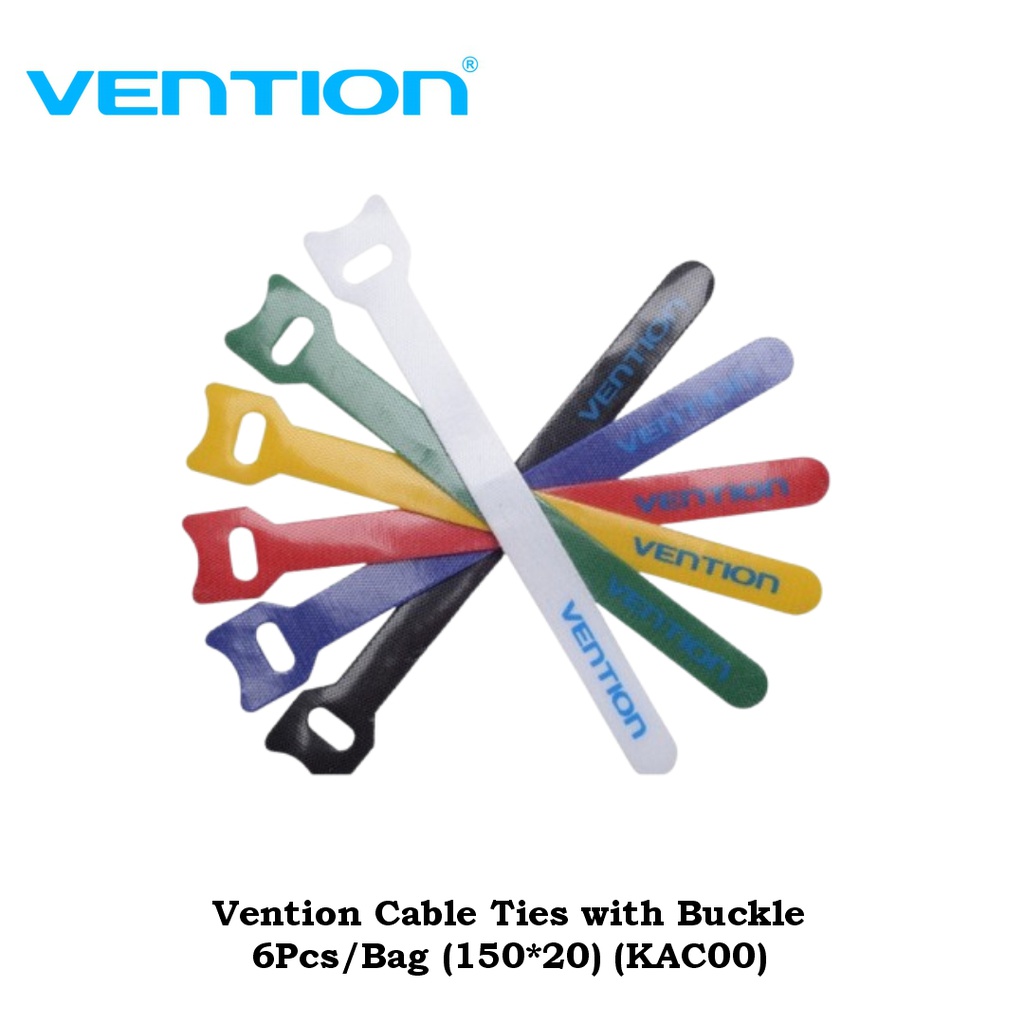 Vention Cable Ties with Buckle 6Pcs/Bag (150*20) (KAC00)