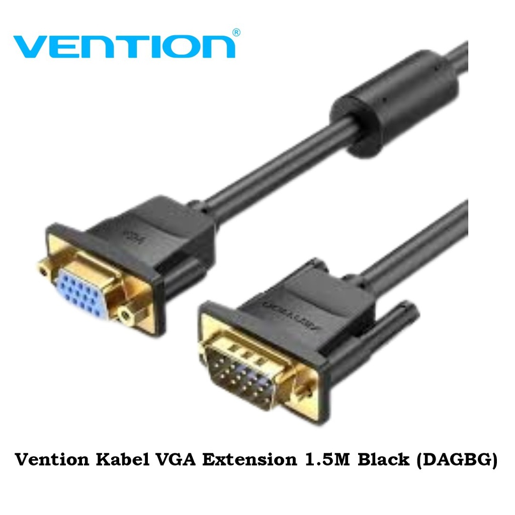 Vention Kabel VGA Extension 1.5M Black (DAGBG)