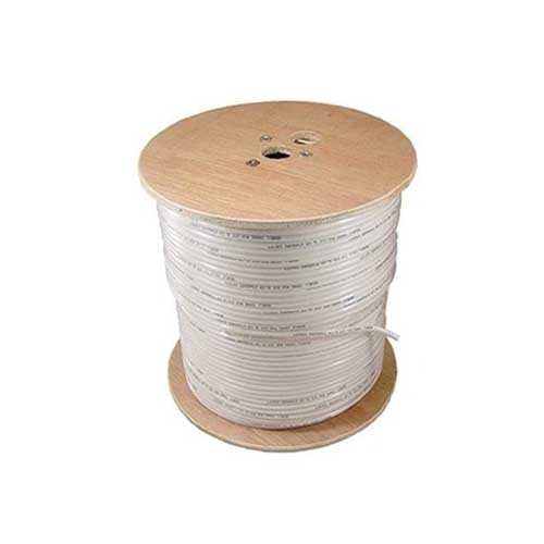 Vizpro Coaxial Cable RG6 + Power 300 Meter Putih