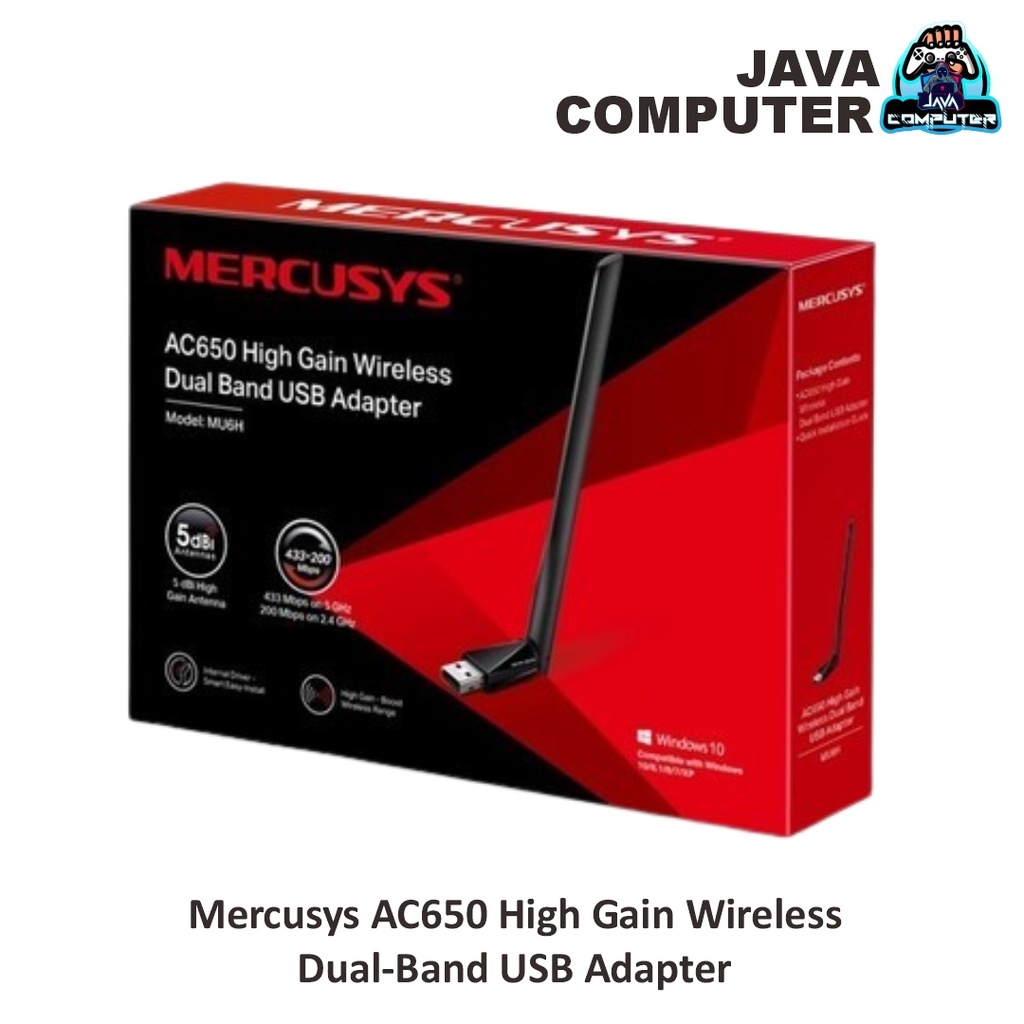 Mercusys AC650 High Gain Wireless Dual-Band USB Adapter