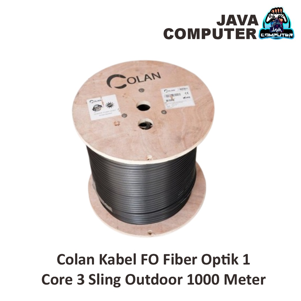 Colan Kabel FO Fiber Optik 1 Core 3 Sling Outdoor 1000 Meter
