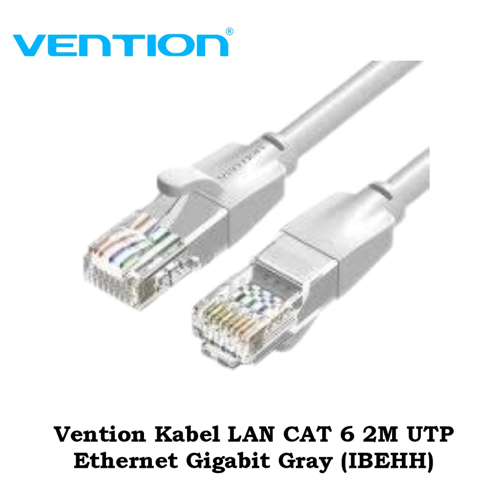 Vention Kabel LAN CAT 6 2M UTP Ethernet Gigabit Gray (IBEHH)