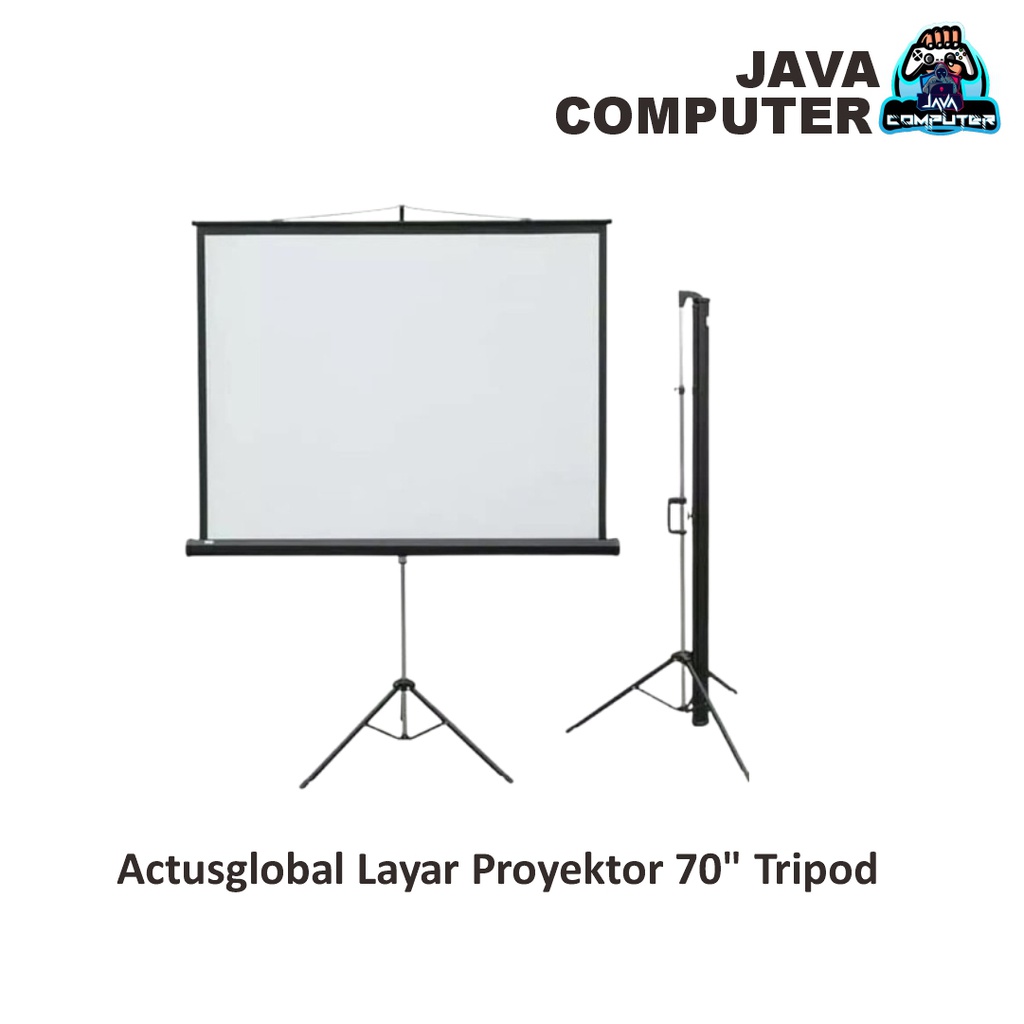 Actusglobal Layar Proyektor 70&quot; Tripod