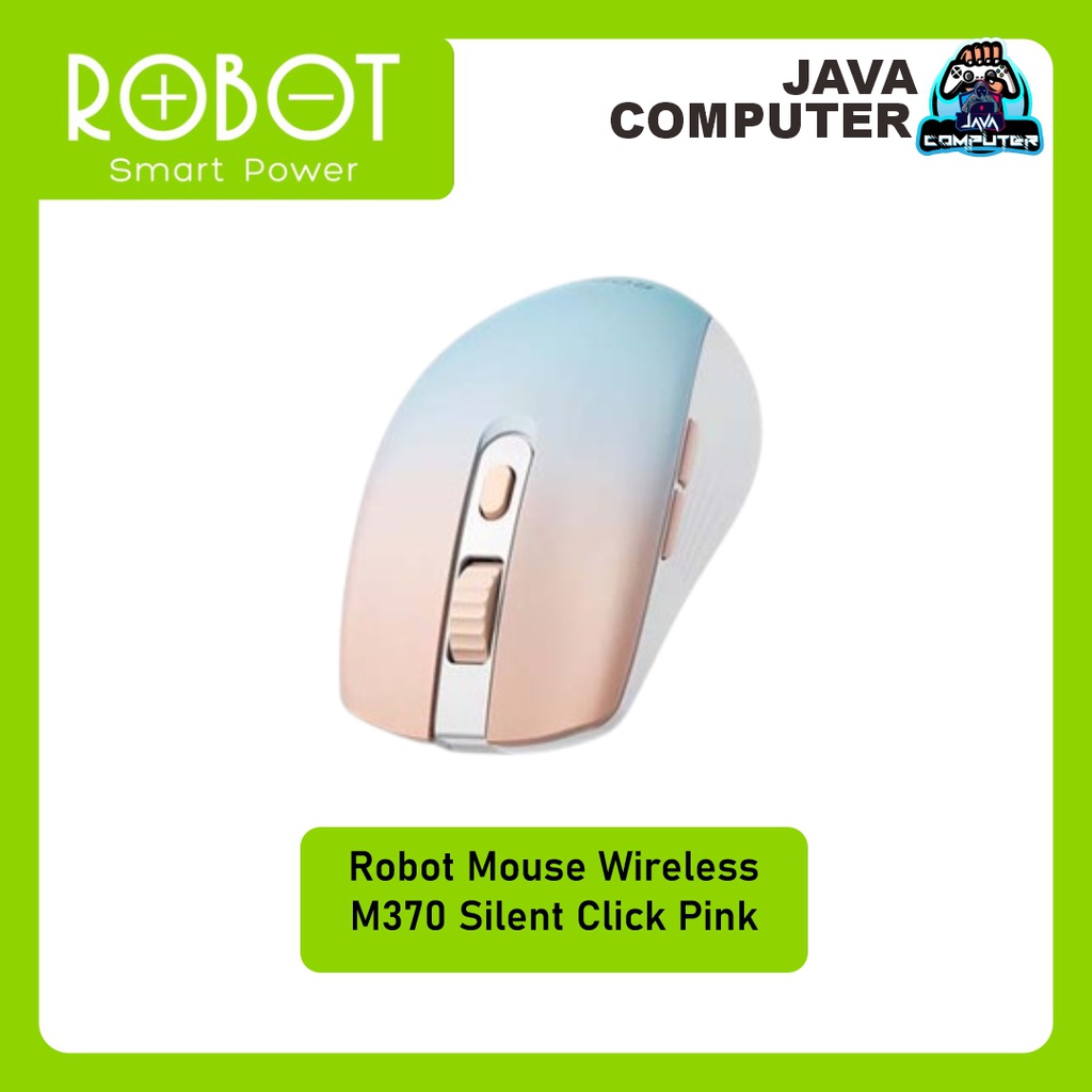 Robot Mouse Wireless M370 Silent Click Pink
