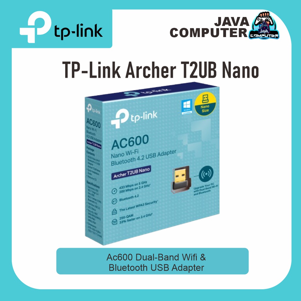 TP-Link Archer T2UB Nano AC600 Dual-Band Wifi &amp; Bluetooth USB Adapter