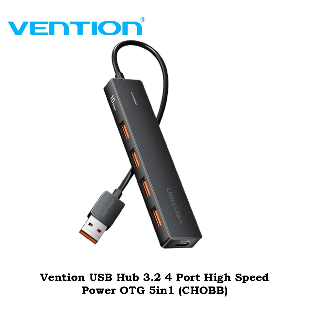 Vention USB Hub 3.2 4 Port High Speed Power OTG 5in1 (CHOBB)