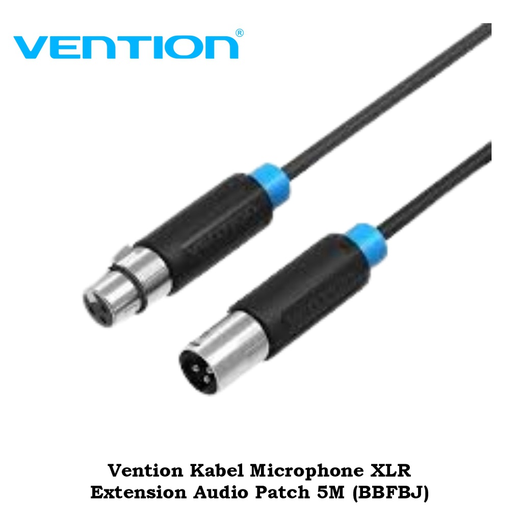 Vention Kabel Microphone XLR Extension Audio Patch 5M (BBFBJ)
