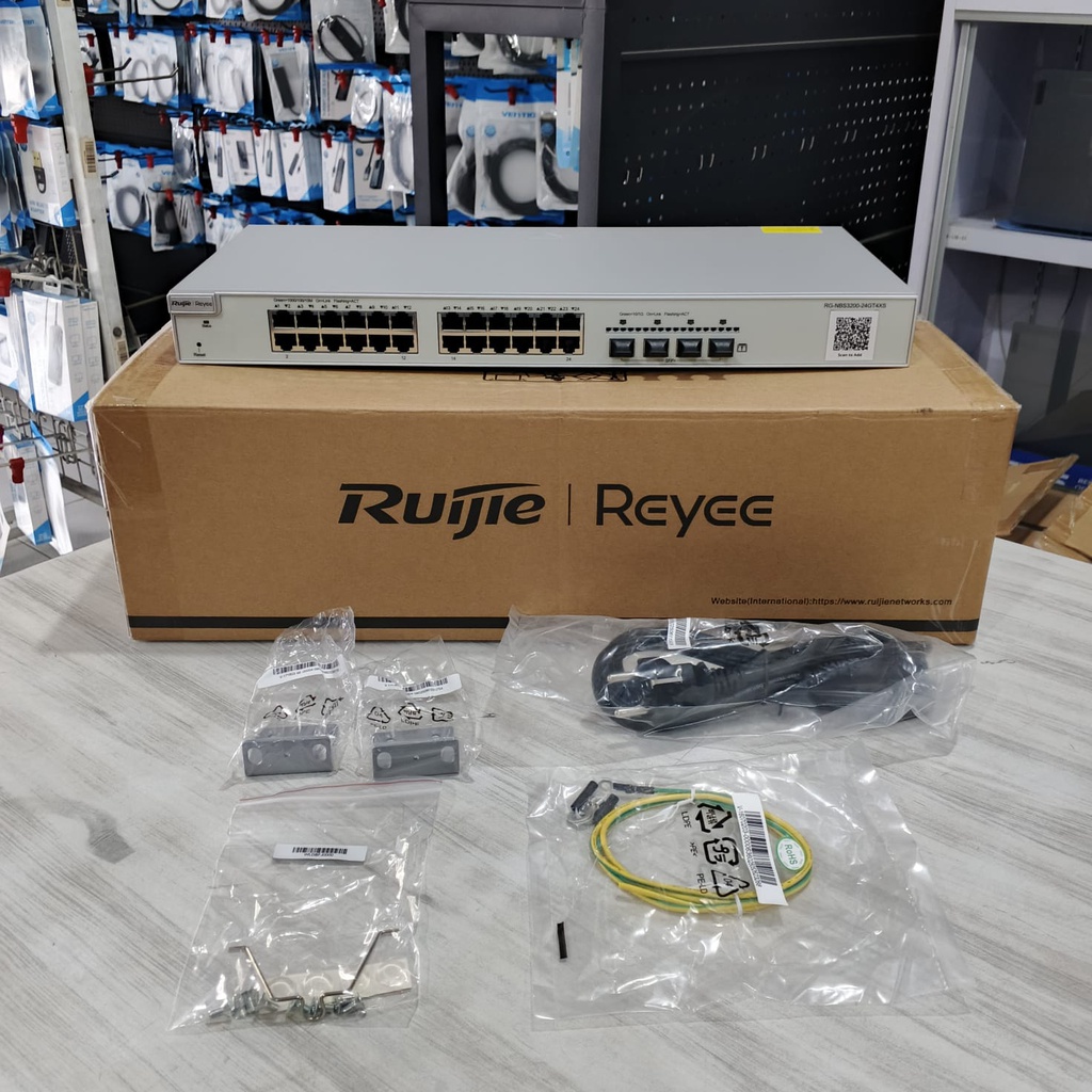 Ruijie RG-NBS3200-24GT4XS, 24-port Gigabit Layer 2+ Managed Switch, 4 * 10G Uplinks