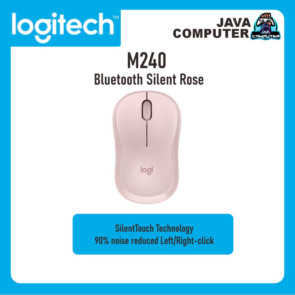Logitech Mouse M240 Wireless Bluetooth Silent Rose