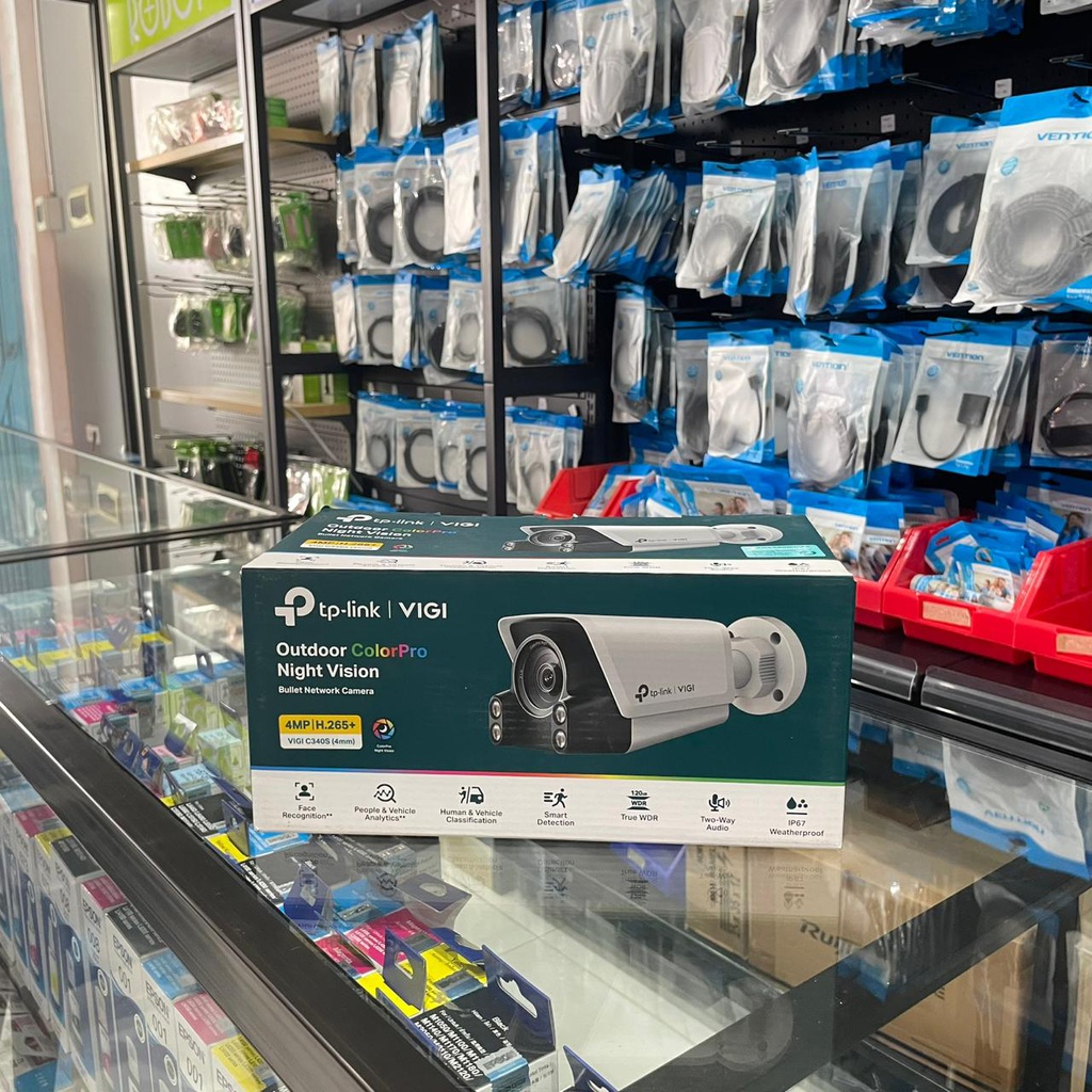 TP-Link CCTV VIGI C340S 4MP Outdoor ColorPro Night Vision (H.265+)