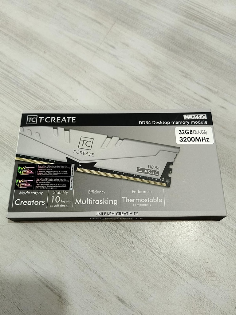 Team T-Create Classic Silver DDR4 32GB (2x16GB) 3200