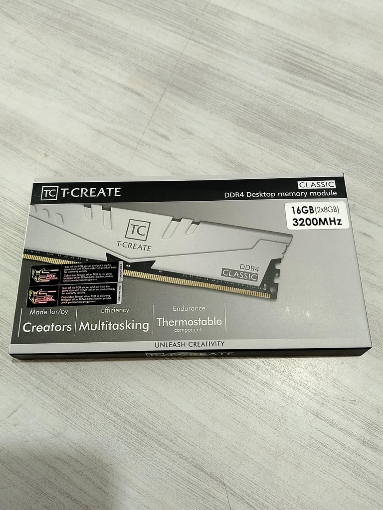 Team T-Create Classic Silver DDR4 16GB (2x8GB) 3200
