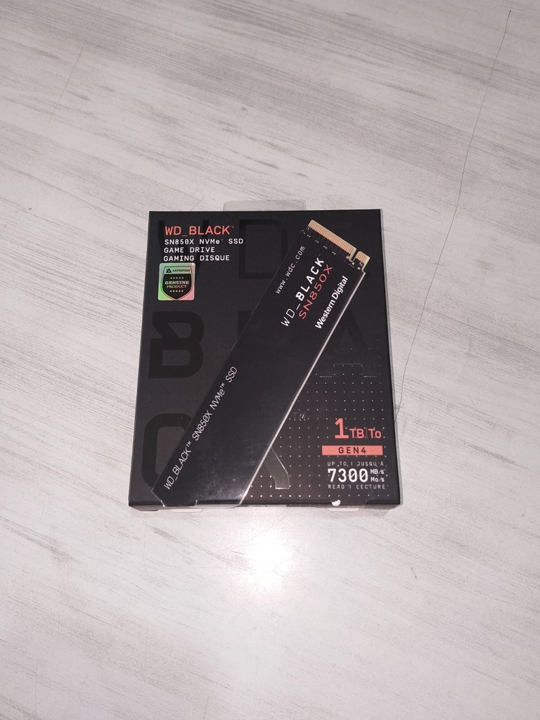 WD Black SSD SN850X 1TB M.2 2280 NVMe PCIe Gen 4 w/o Heatsink