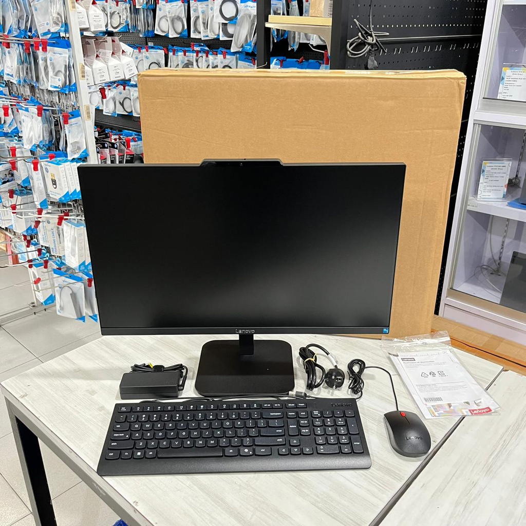 Lenovo AIO V100 13BE006RID Intel Core i3-N305/8GB/512GB SSD/W11+OHS/23.8" FHD/ Black