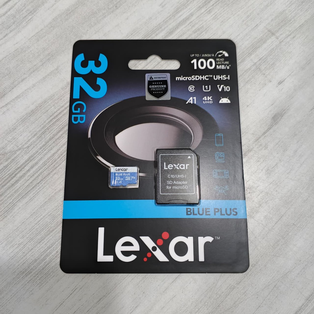Lexar Blue Plus MicroSDHC 32GB 100Mb/s + Adapter