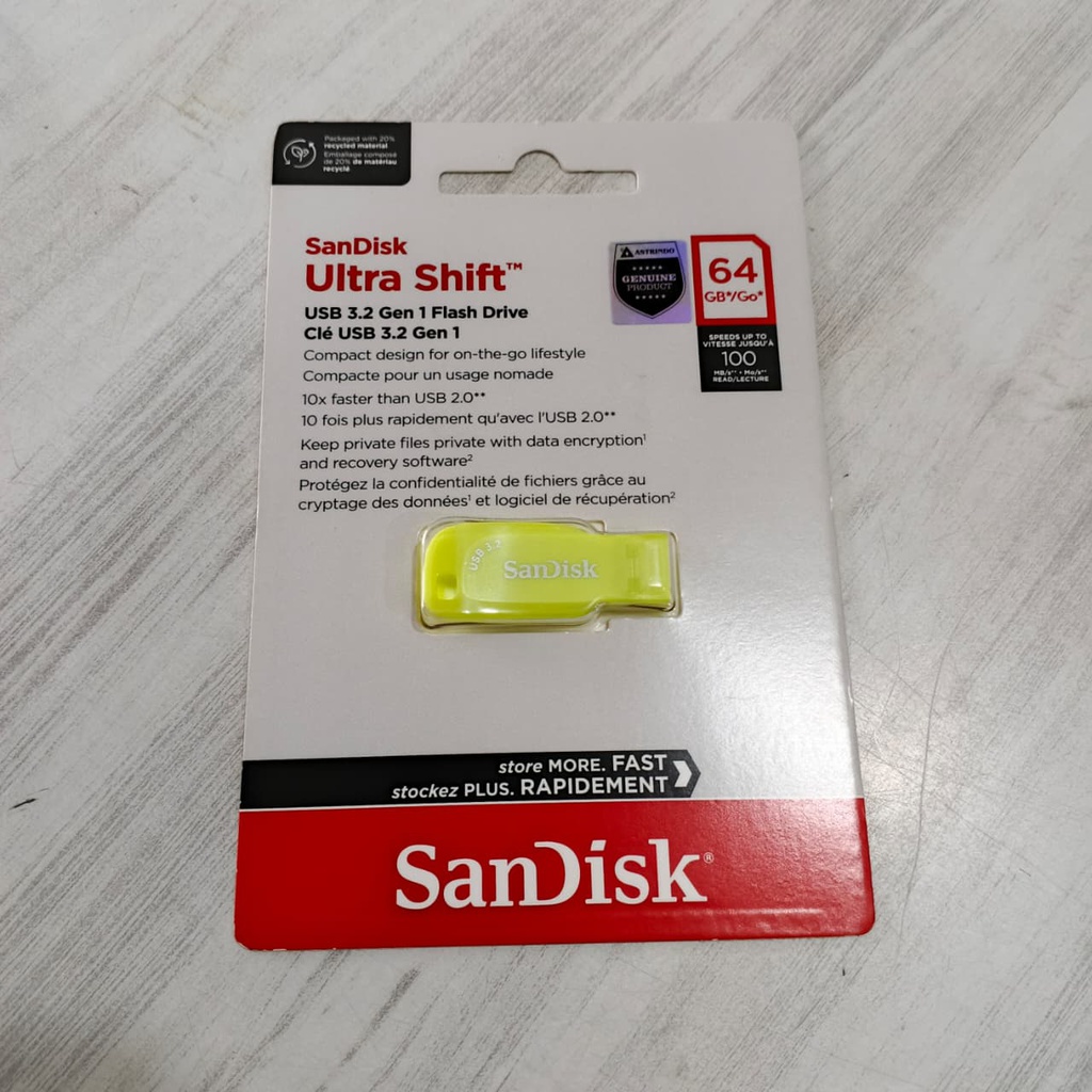 Sandisk FD CZ410 64GB Ultra Shift USB 3.2 Green