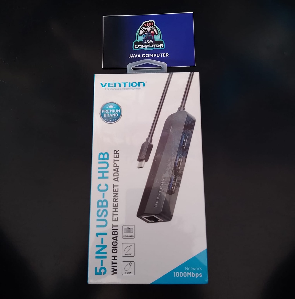 Vention USB Hub Type C 5in1 To Usb 3.0/RJ45 Gigabit/Micro-B (TGPBB)