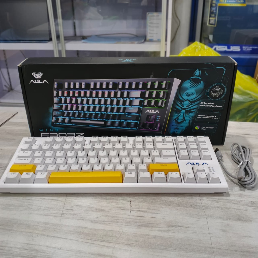 Aula Mechanical Gaming Keyboard F3032 White