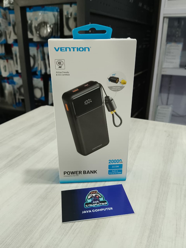 Vention Power Bank 20000mAH 22.5W Black (XGYB0-40-TY)