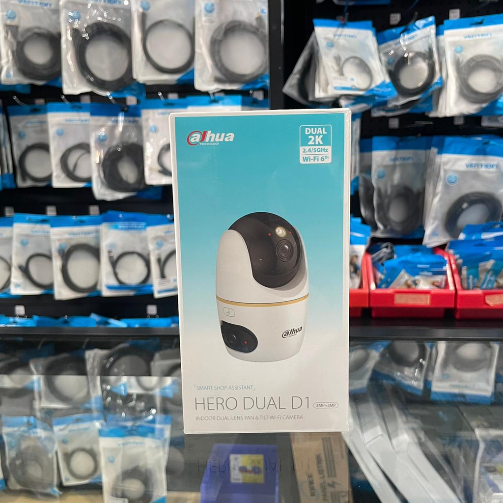 Dahua DH-H3D-3F Hero Dual D1 3+3MP Indoor Wi-Fi Dual-Lens Pan &amp; Tilt Camera
