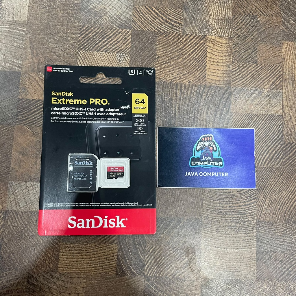 Sandisk Extreme Pro 64GB 200Mb/s MicroSDXC V30 U3 4K + Adapter