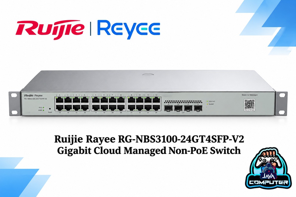 Ruijie Rayee RG-NBS3100-24GT4SFP-V2 Gigabit Cloud Managed Non-PoE Switch