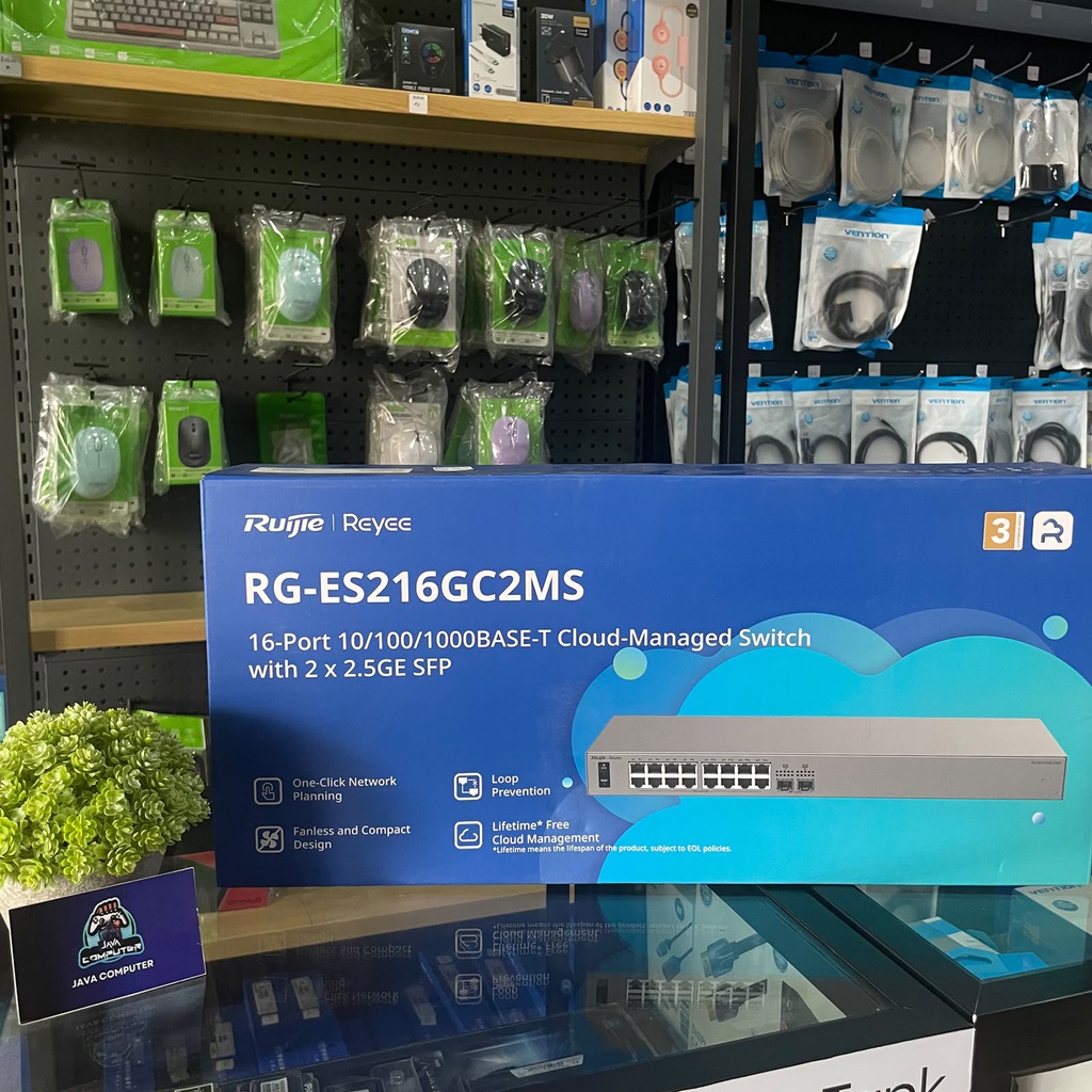 Ruijie RG-ES216GC2MS 16 Port Gigabit Smart Cloud Managed Non-PoE Switch