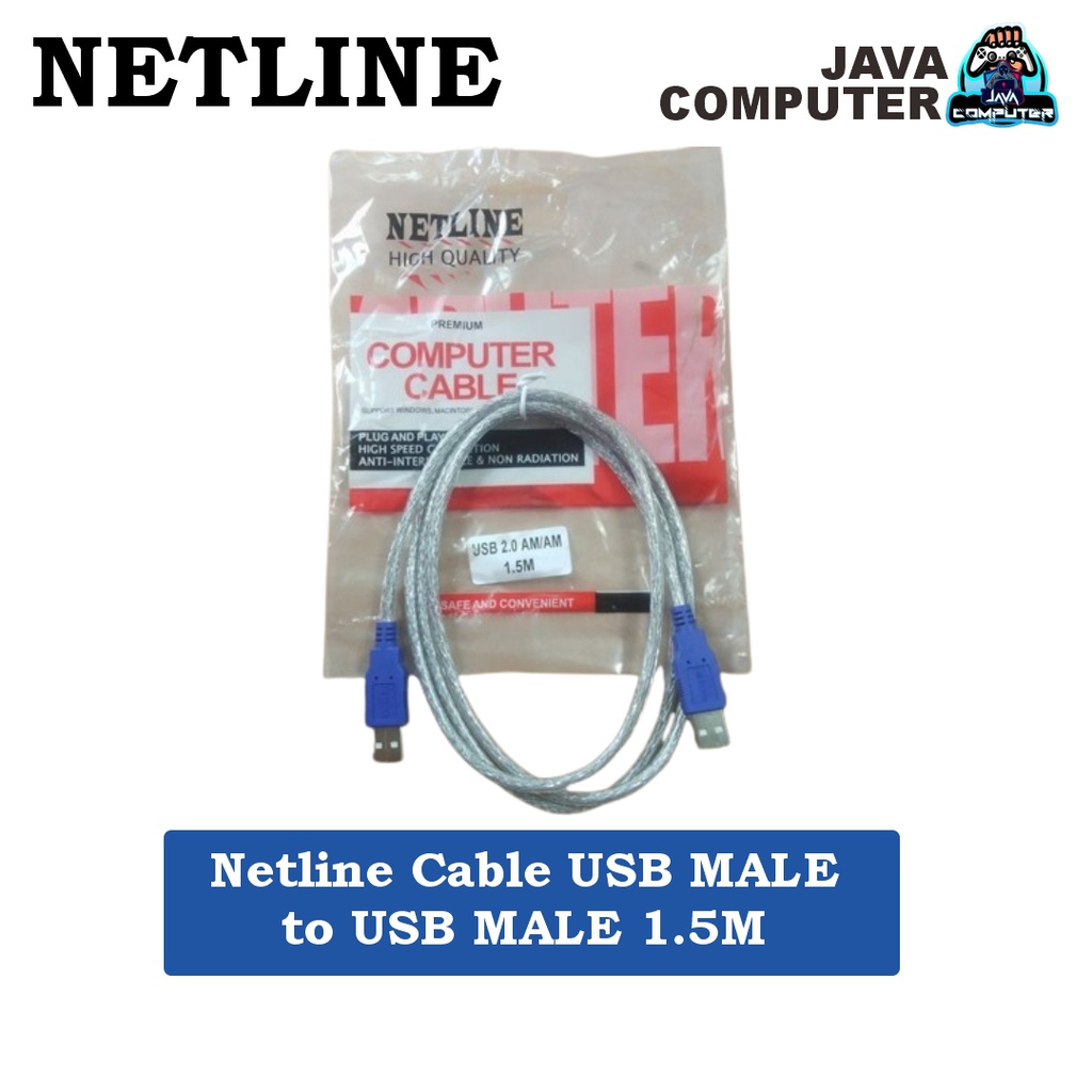 Netline Cable USB MALE to USB MALE 1.5M