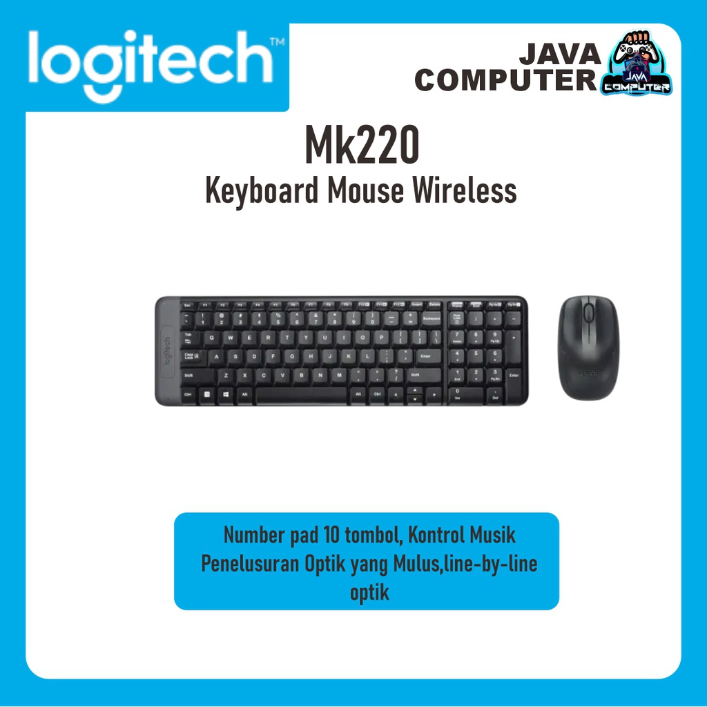 Logitech Keyboard Mouse Wireless MK220