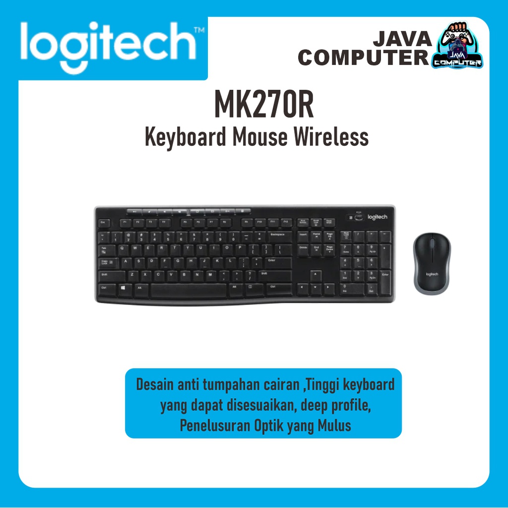 Logitech Keyboard Mouse Wireless MK270R