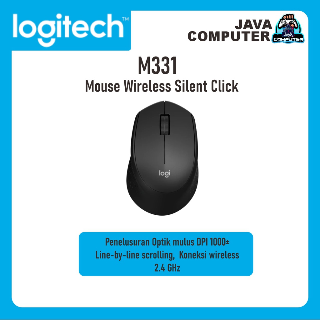 Logitech Mouse M331 Wireless Silent Click Black