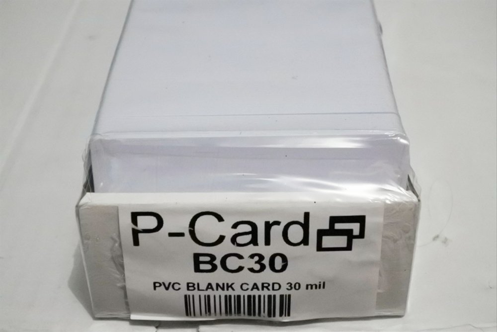 P-Card BC30 PVC Blank White Card 30Mil (250 pcs)