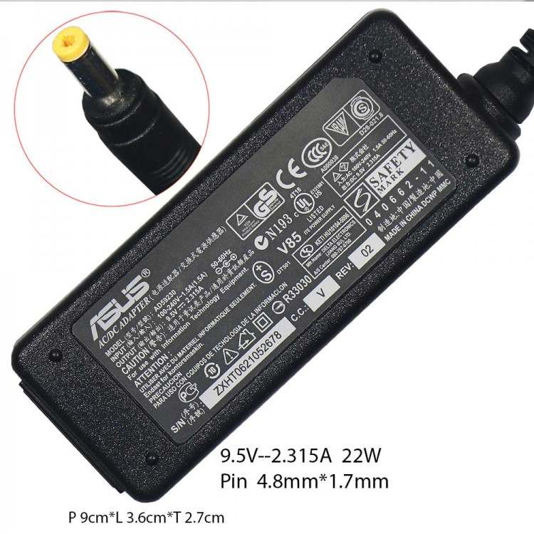 Adaptor Asus 9.5v 2.315a (4.8x1.7)