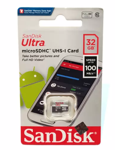 Sandisk MicroSDHC 32Gb 80mbps Class 10