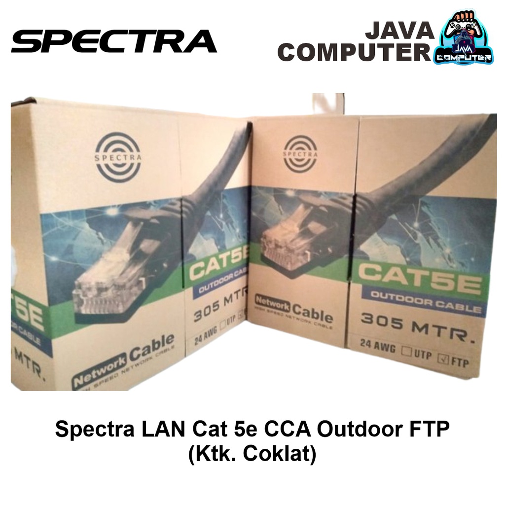 Spectra LAN Cat 5e CCA Outdoor FTP (Ktk. Coklat)