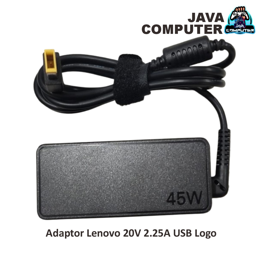 Adaptor Lenovo 20V 2.25A USB Logo