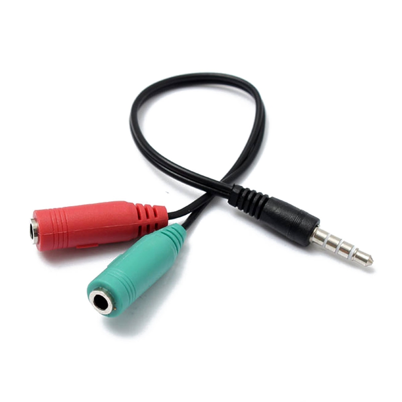 Cable Splitter Audio 3.5&quot; M to Mic Headphone