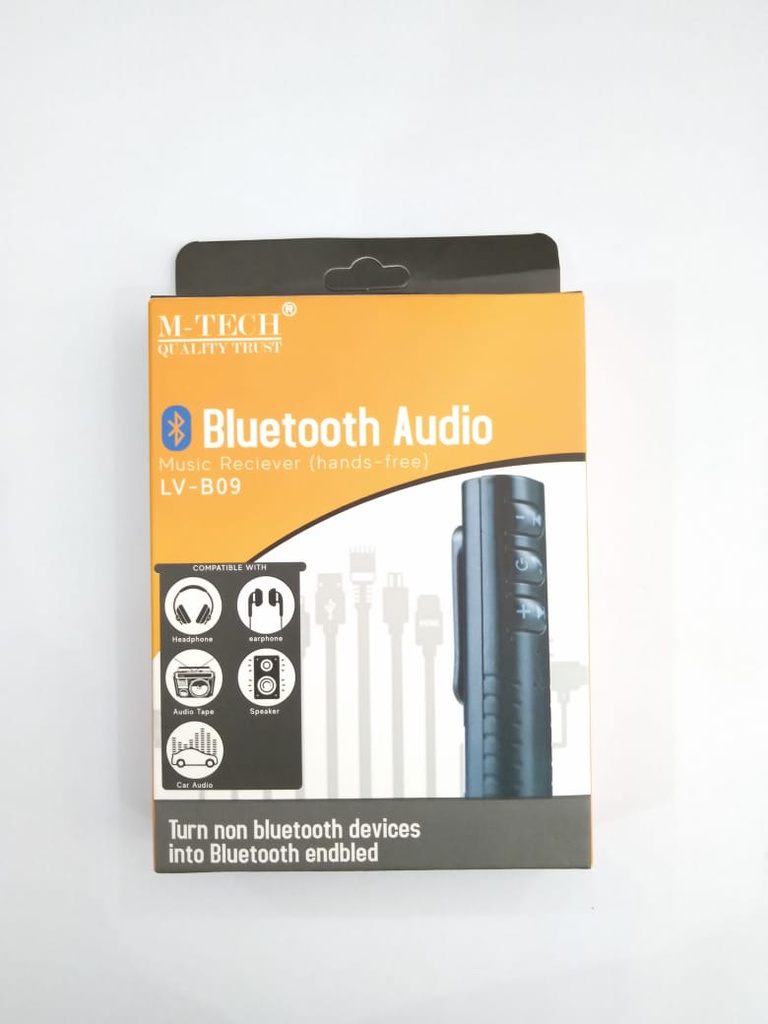 M-TECH Bluetooth Audio Receiver + Jack Audio 3.5a