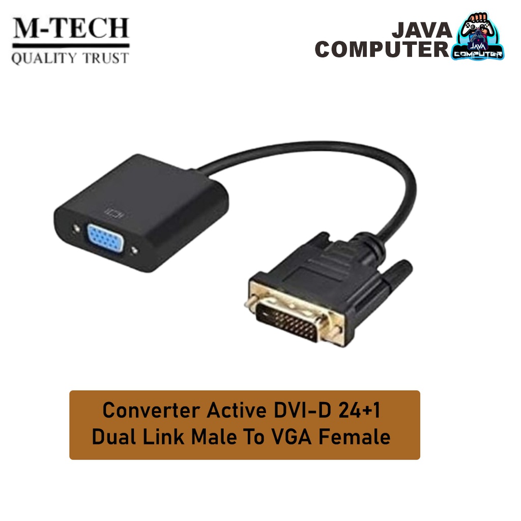 Converter Active DVI-D 24+1 Dual Link Male To VGA Female