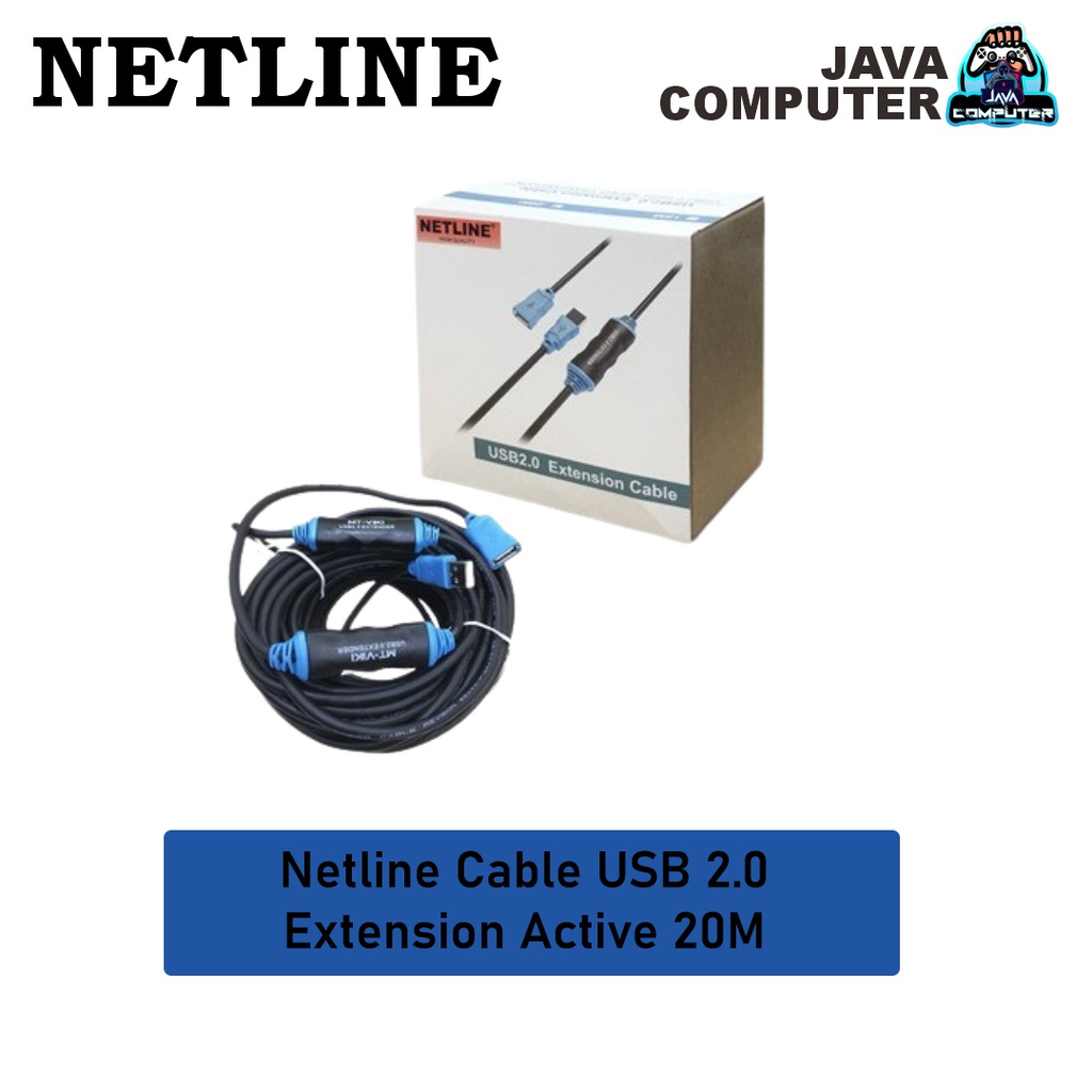 Netline Cable USB Extension Active 2.0 20M