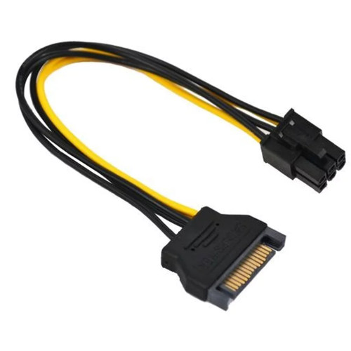 Cable Power SATA 15 PIN TO 6 PIN PCI-E VGA CARD