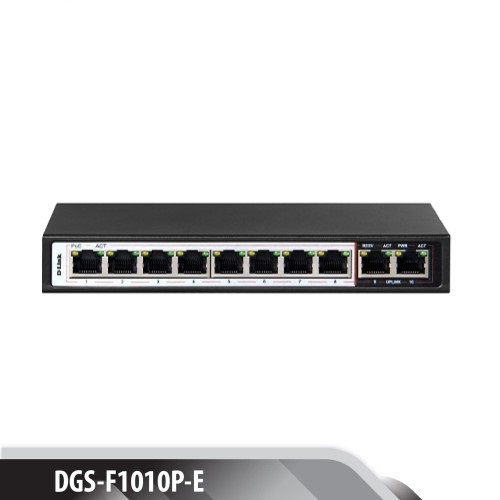 D-Link DGS-F1010P 250M Gigabit Switch 8 PoE Ports