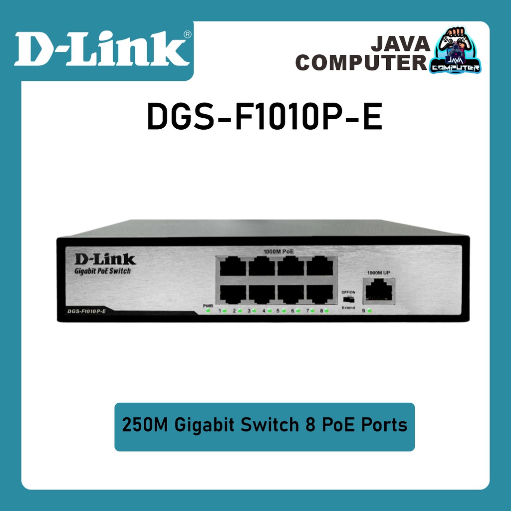 D-Link DGS-F1010P-E 250M Gigabit Switch 8 PoE Ports