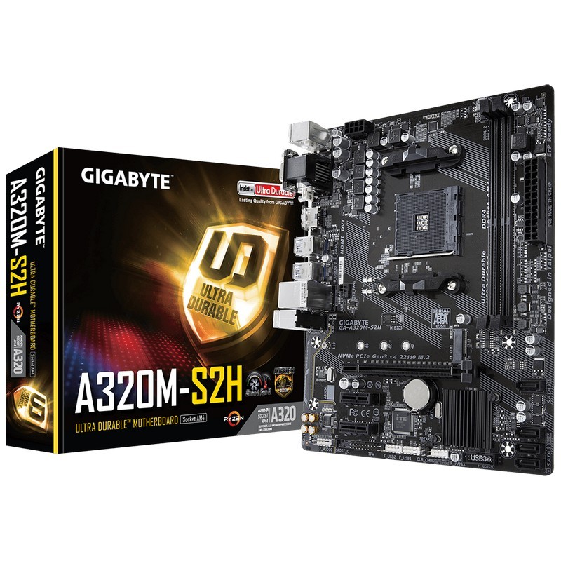 Gigabyte Motherboard A320M-S2H Socket AM4